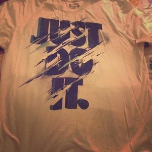 White And Blue Nike Shirt